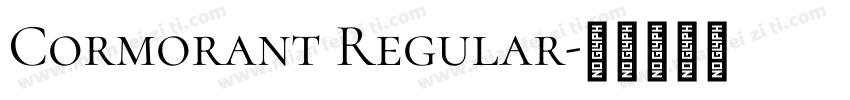 Cormorant Regular字体转换